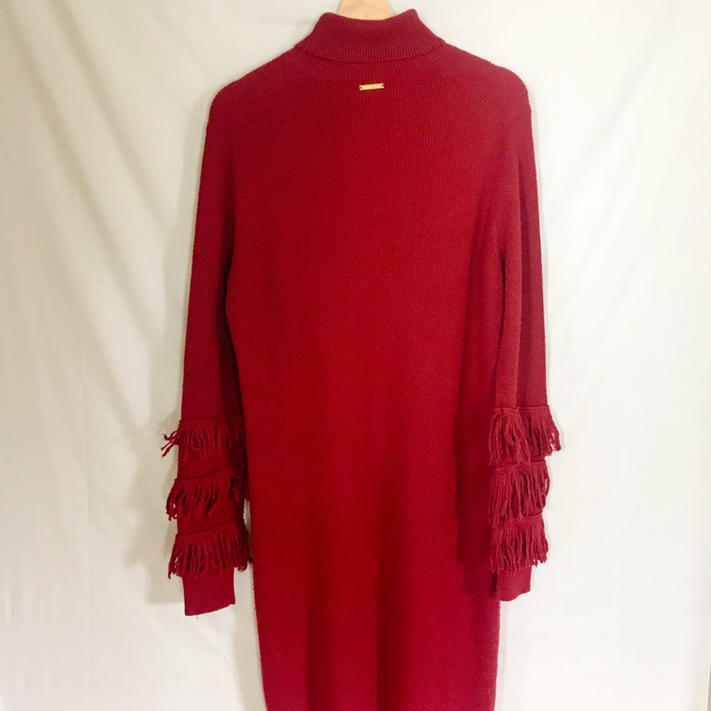 michael kors // red fringe sweater dress - Picture 6 of 6